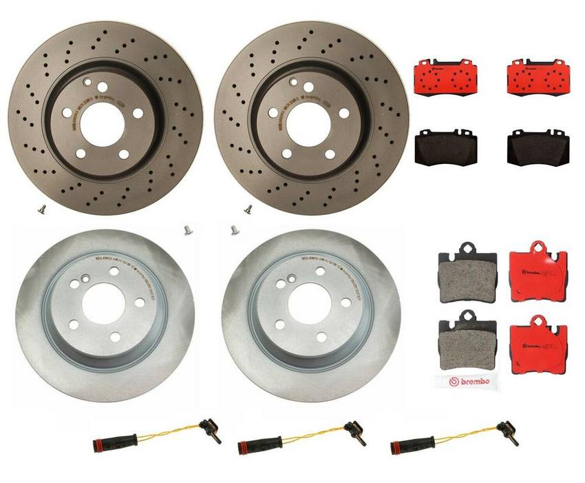 Brembo Brake Pads and Rotors Kit - Front and Rear (330mm/300mm) (Ceramic)